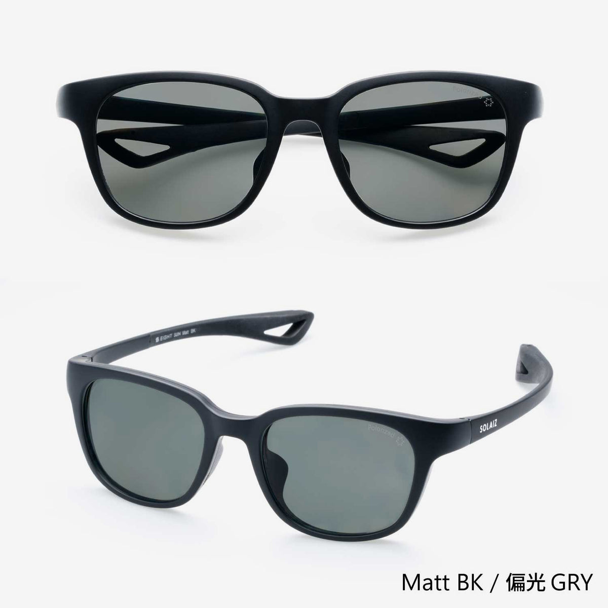 SOLAIZ Matt BK/偏光 GRY EIGHT SUN SOLAIZ/ソライズ サングラス（偏光レンズ搭載）EIGHT-SUN – tempra