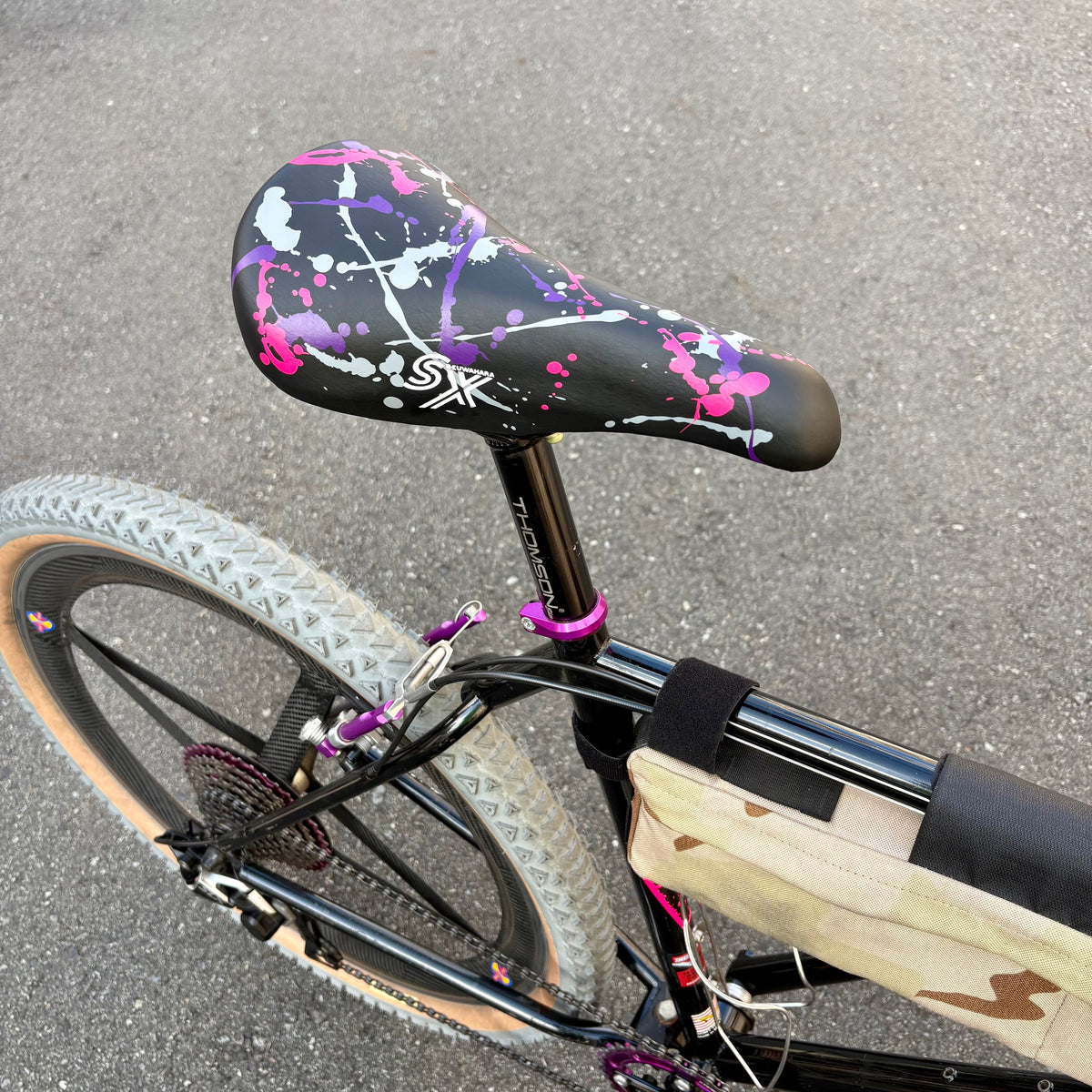 KUWAHARA SX サドル スプラッター【BMX/MTB/クロスバイク対応】9/16