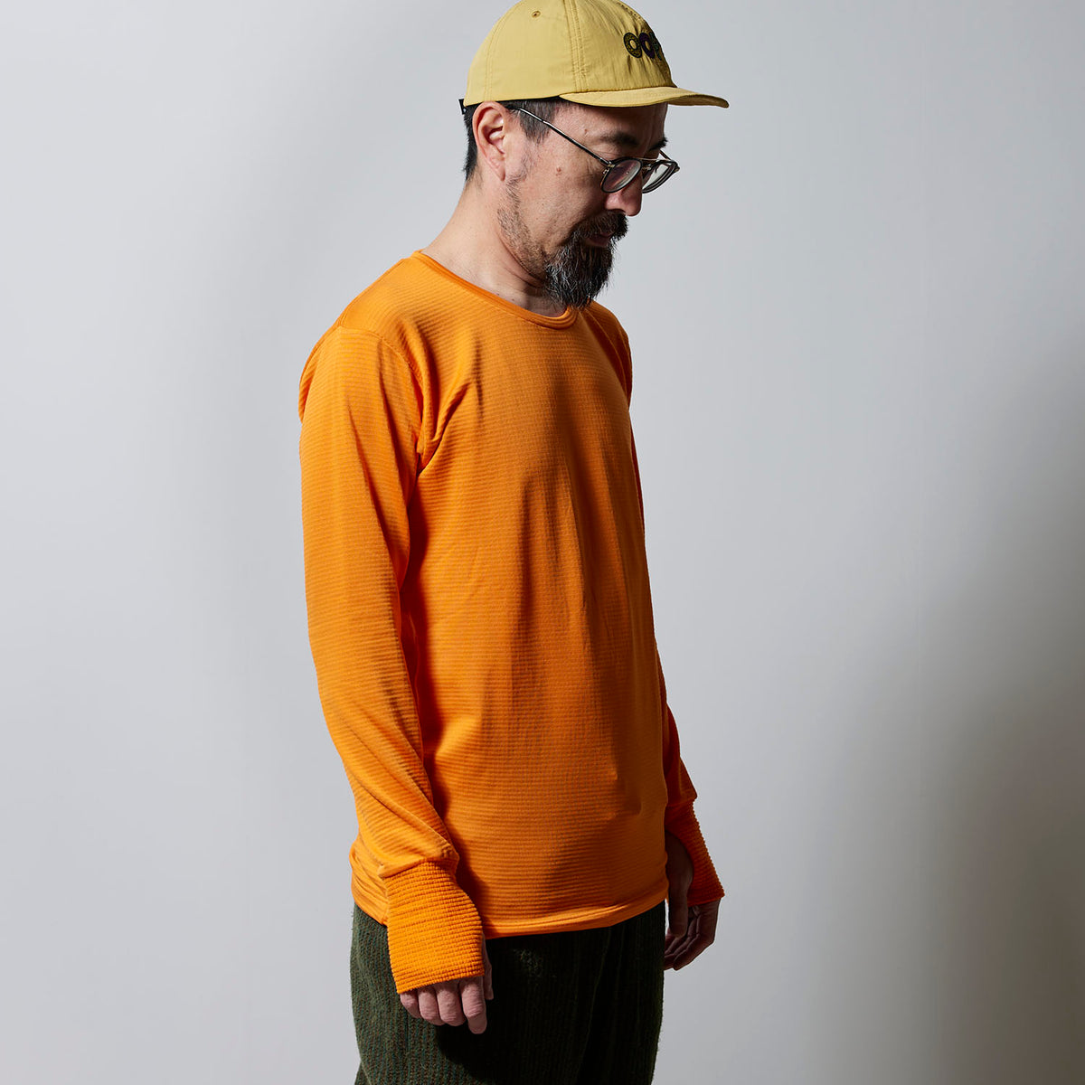 BVD 瞬暖 GRID-TEC+ Crew-neck Thumbhole（サムホール付ロングTシャツ