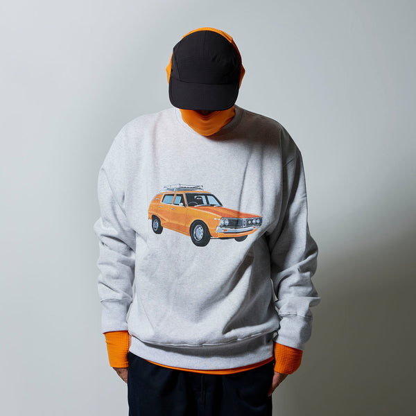GRID TEC+ 発売記念 リミテッド スウェット「ERI TSUNODA（YOKA）グラフィック」tempra garage 別注 ケンメリワゴン