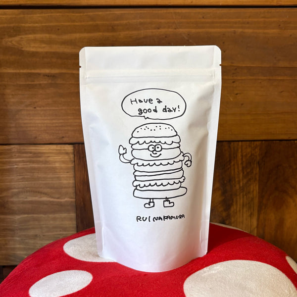 ナカムラルイ 手描きイラスト 深煎りブレンドコーヒー豆 150g｜LAMBDA COFFEE CLUB - tempra online store