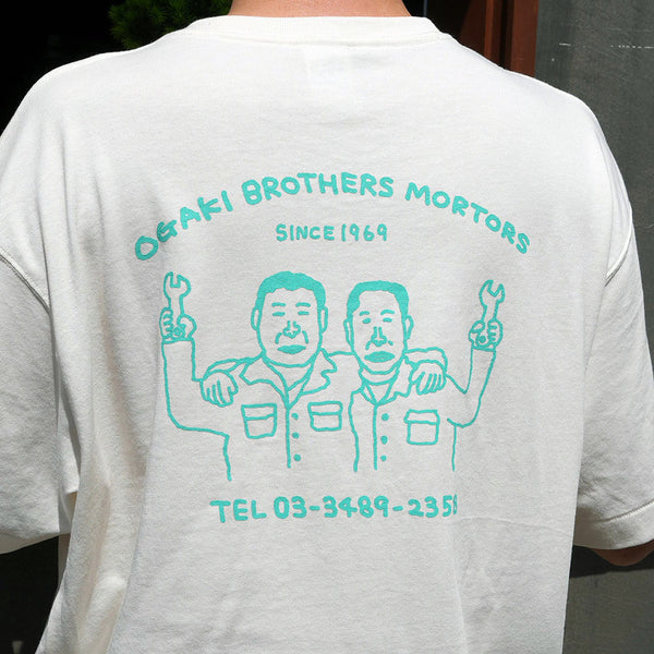 tempra motores 「OGAKI BROTHERS MORTORS／大垣兄弟自動車工業所」Tシャツ【ステッカー付】