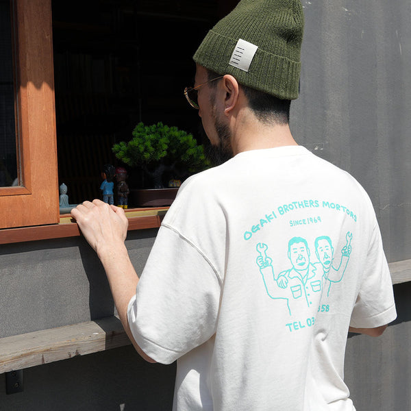 tempra motores 「OGAKI BROTHERS MORTORS／大垣兄弟自動車工業所」Tシャツ【ステッカー付】