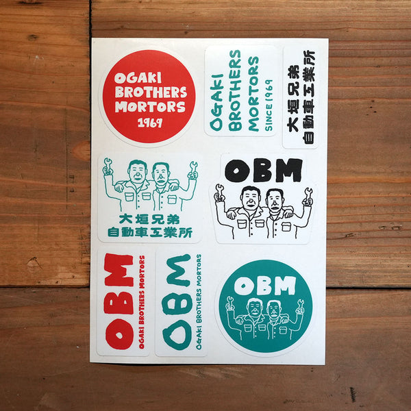 tempra motores 「OGAKI BROTHERS MORTORS／大垣兄弟自動車工業所」ステッカーセット
