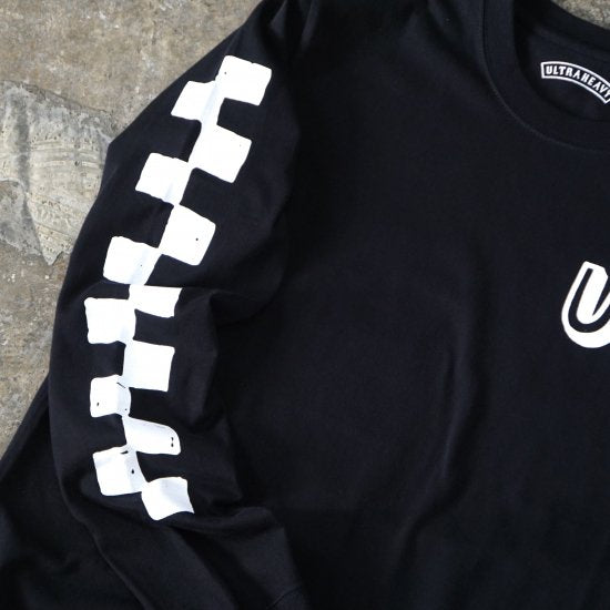 ULTRA HEAVY チェッカー&UH ロゴ ロングスリーブTシャツ（送料無料対象）
